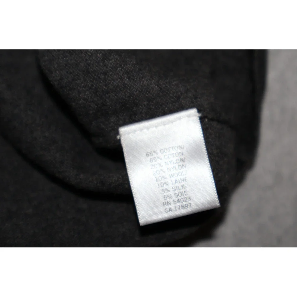 Banana Republic Cardigan Mens XL Gray V-Neck Cotton Wool Blend Front Button